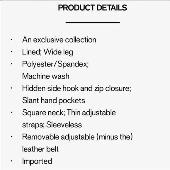 Express Negin Mirsalehi Belted Wide Leg Jumpsuit NWT - Size 0 - Picture 8 of 9